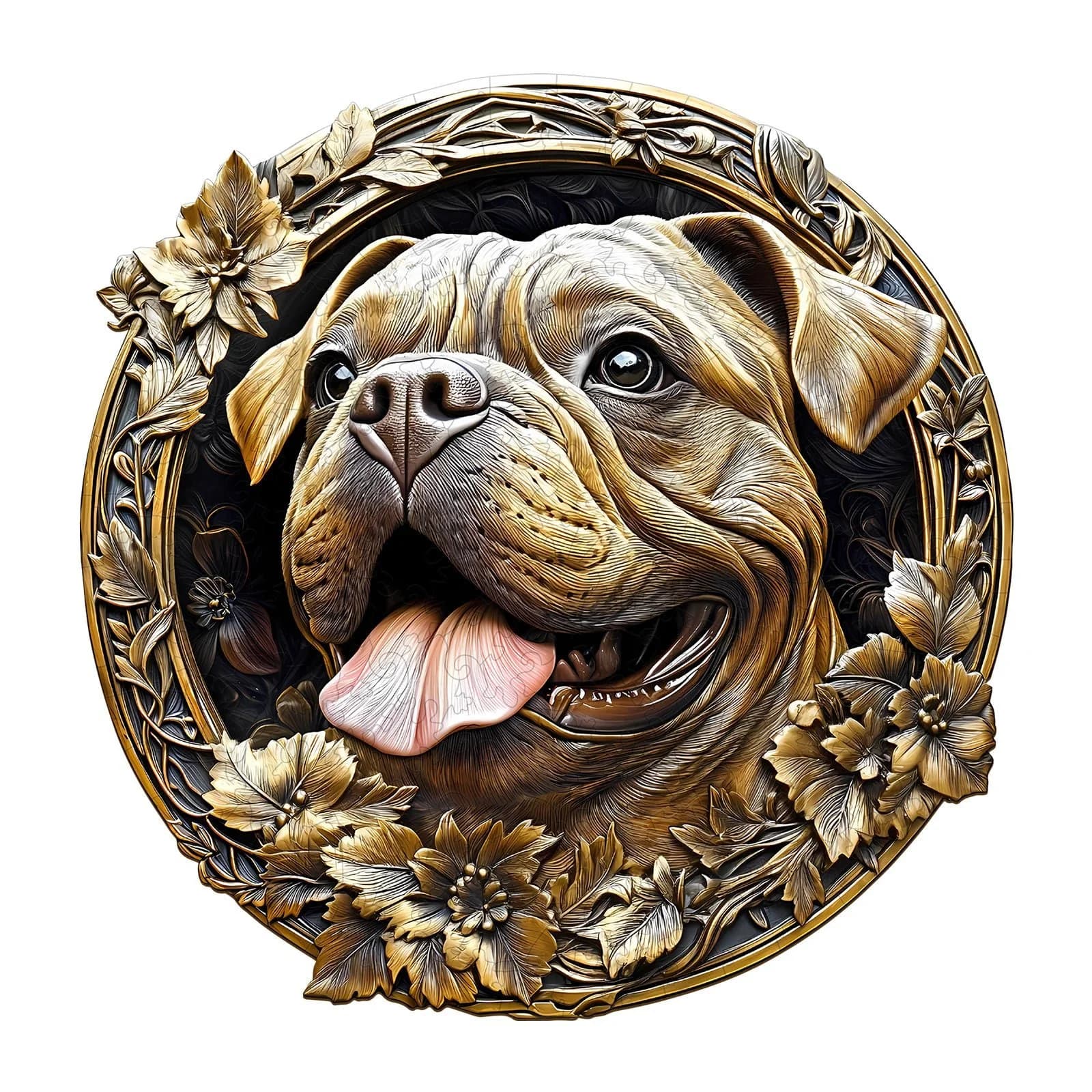 Whimsical Wooden Jigsaw Puzzle-3D Metal French Bulldog