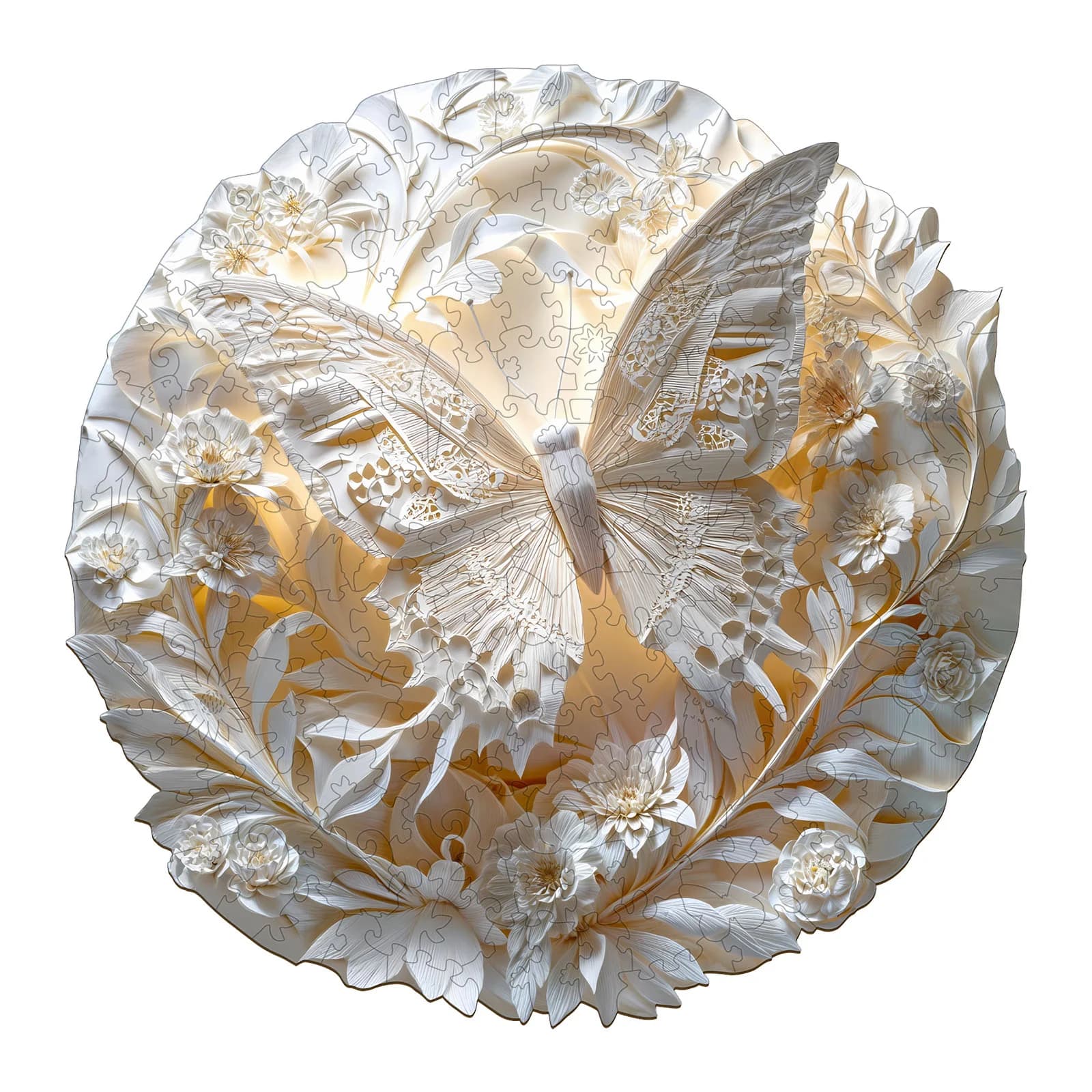 Skurriles Holzpuzzle – 3D-Papierschmetterling Hauptbild
