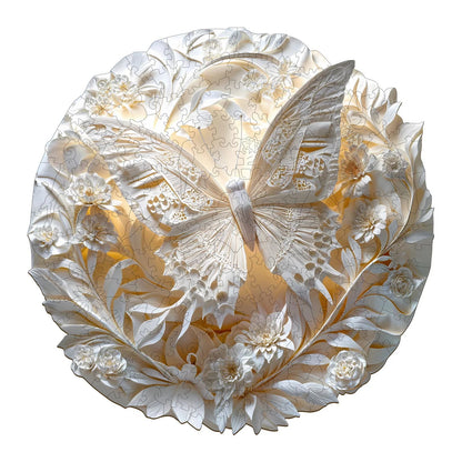 Skurriles Holzpuzzle – 3D-Papierschmetterling