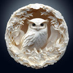 Whimsical Wooden Jigsaw Puzzle - 3D Paper Carved Owl - pickApuzzle
