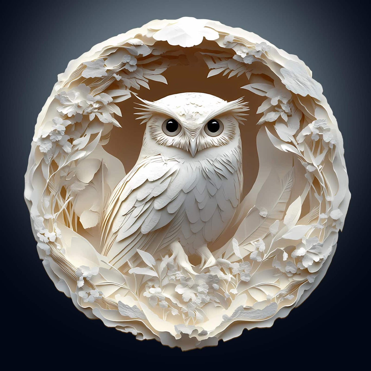 Whimsical Wooden Jigsaw Puzzle - 3D Paper Carved Owl - pickApuzzle