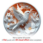 Whimsical Wooden Jigsaw Puzzle - 3D Paper Hummingbird - pickApuzzle