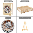 Whimsical Wooden Jigsaw Puzzle - 3D Wolf - 1 - pickApuzzle