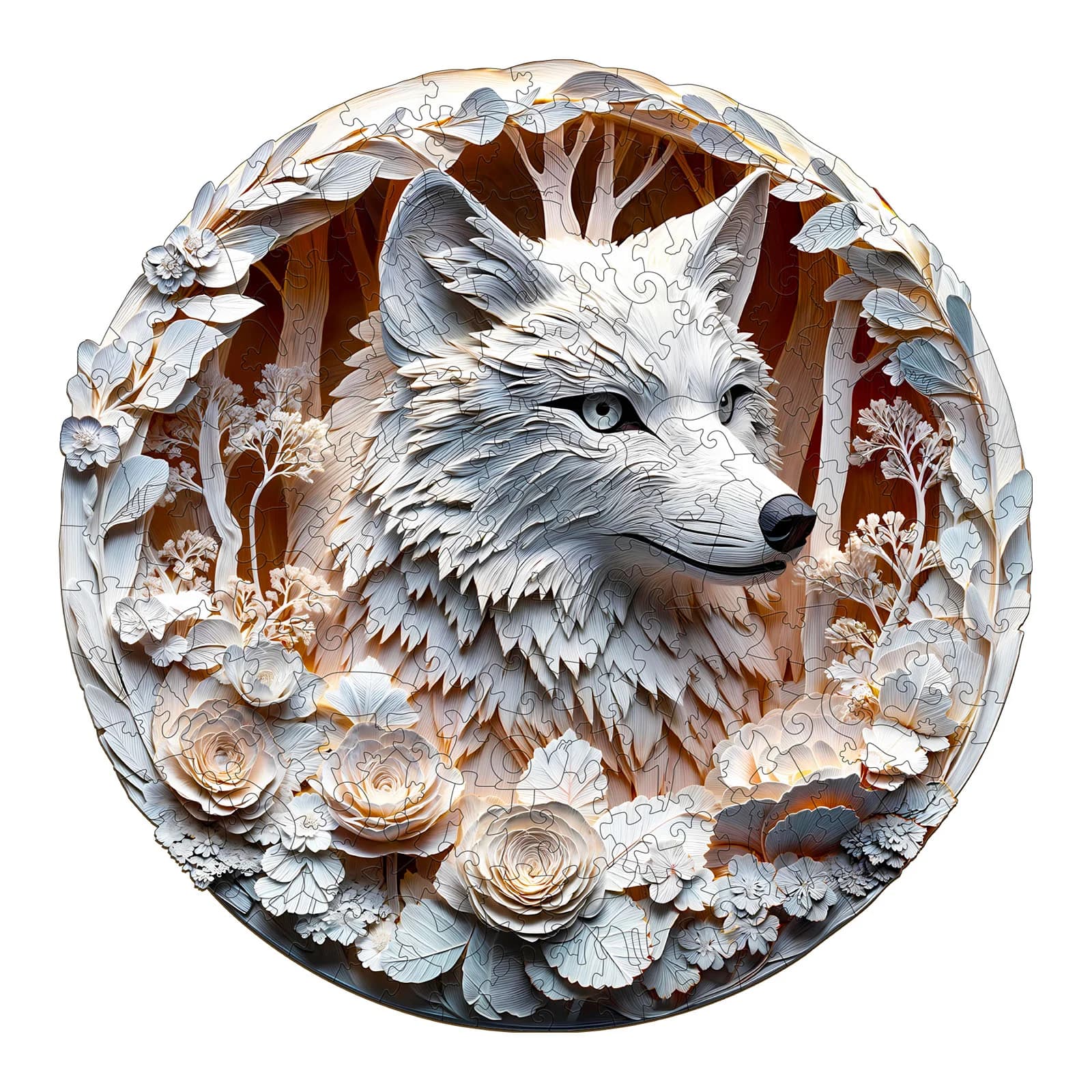 Ausgefallenes Holz-Puzzle-3D Wolf-1 Hauptbild