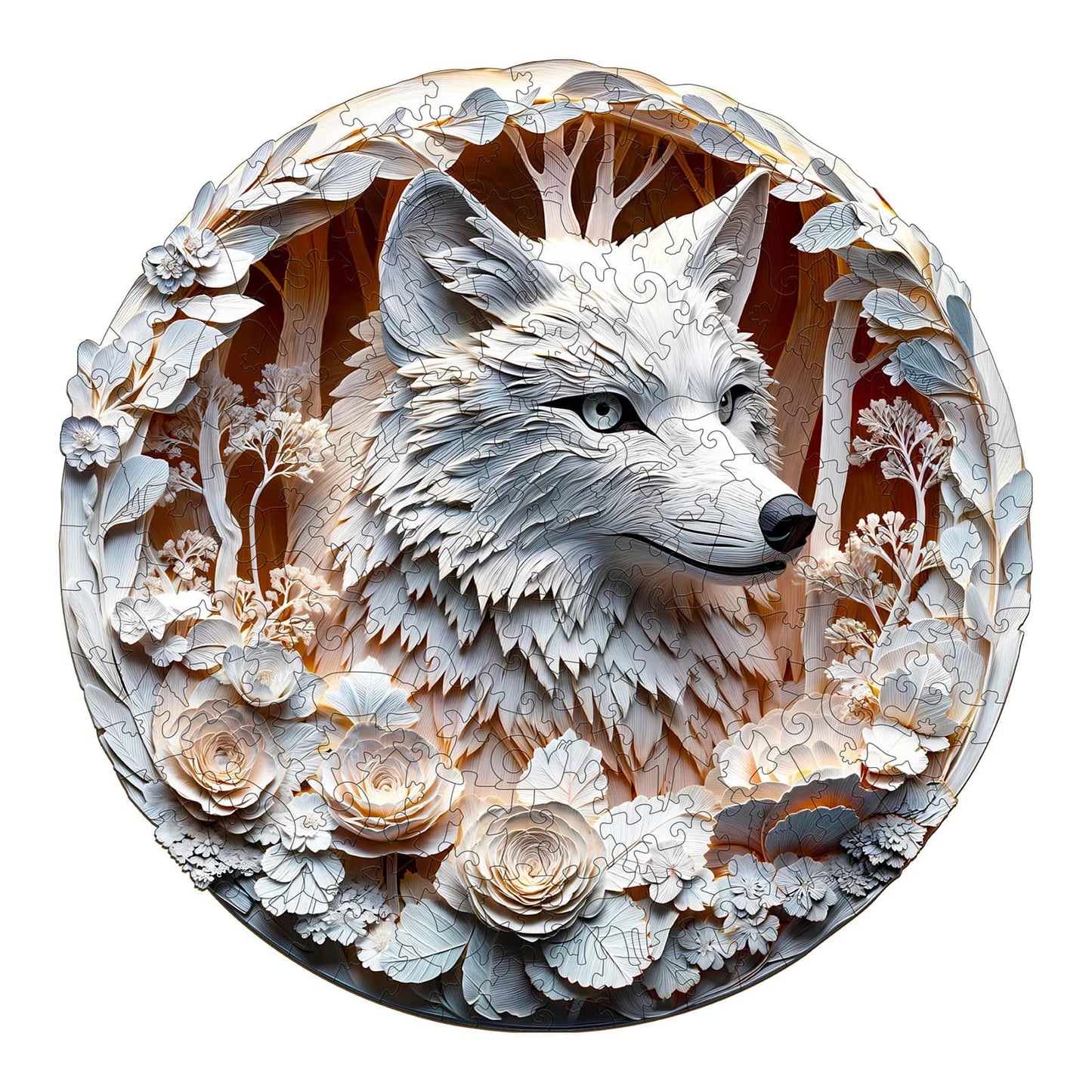 Ausgefallenes Holz-Puzzle-3D Wolf-1