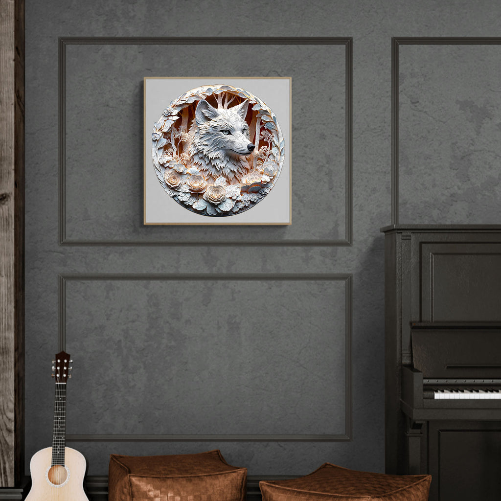 Whimsical Wooden Jigsaw Puzzle - 3D Wolf - 1 - pickApuzzle
