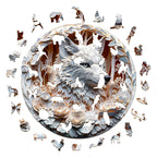 Whimsical Wooden Jigsaw Puzzle - 3D Wolf - 1 - pickApuzzle