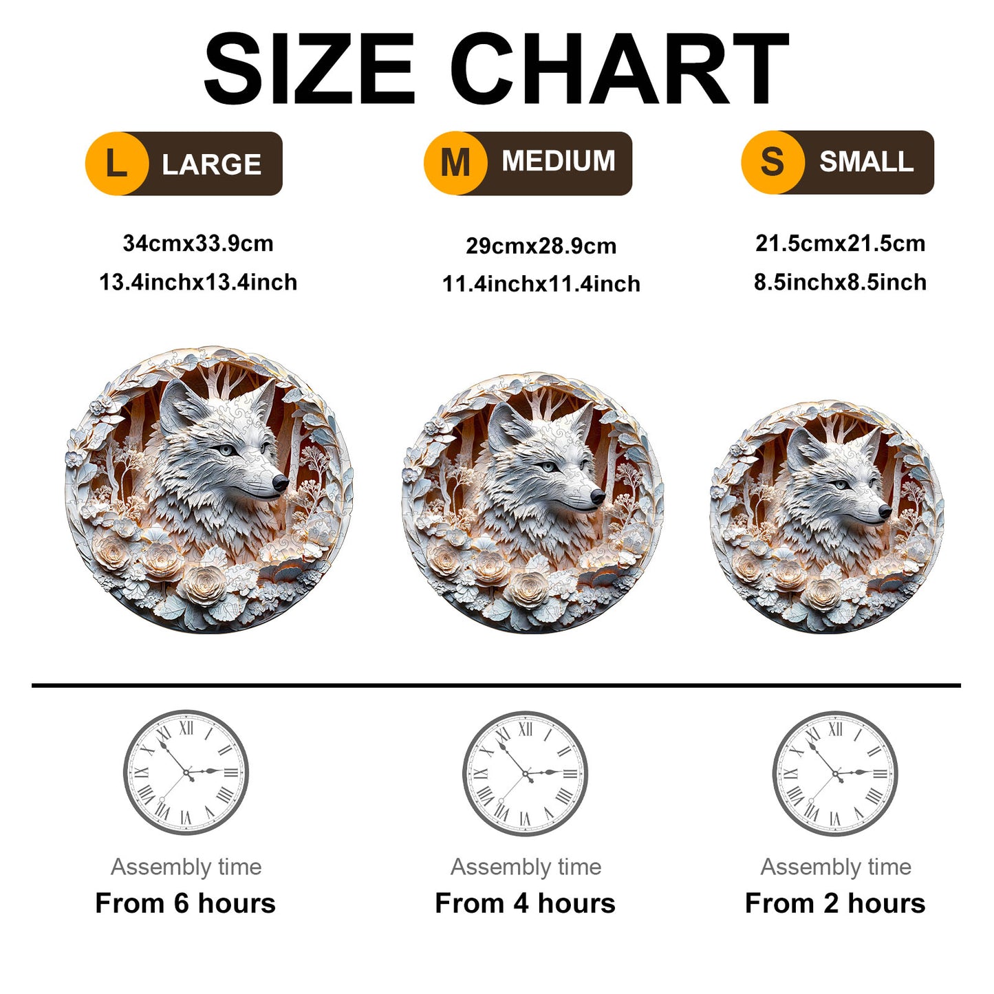 Whimsical Wooden Jigsaw Puzzle - 3D Wolf - 1 - pickApuzzle