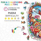 Puzzle en bois fantaisiste - Beaux champs