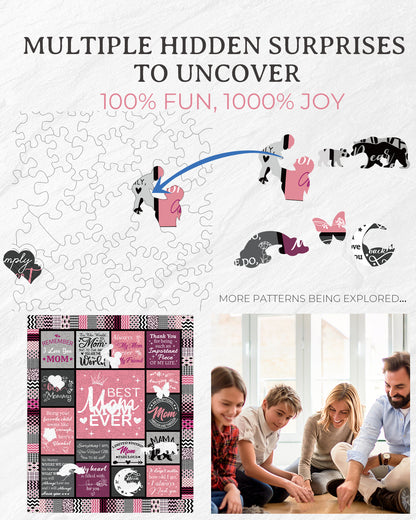 Verspieltes Holzpuzzle – Beste Mama