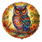 Whimsical Wooden Jigsaw Puzzle- Charming Owl