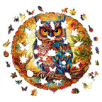 Whimsical Wooden Jigsaw Puzzle- Charming Owl