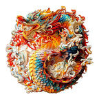 Whimsical Wooden Jigsaw Puzzle-Chinese Dragon 1