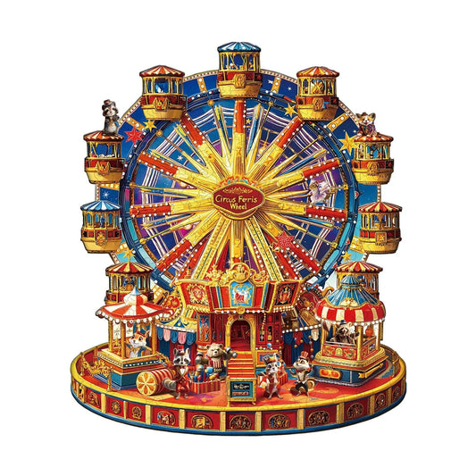 Puzzle en bois fantaisiste - Grande Roue de cirque