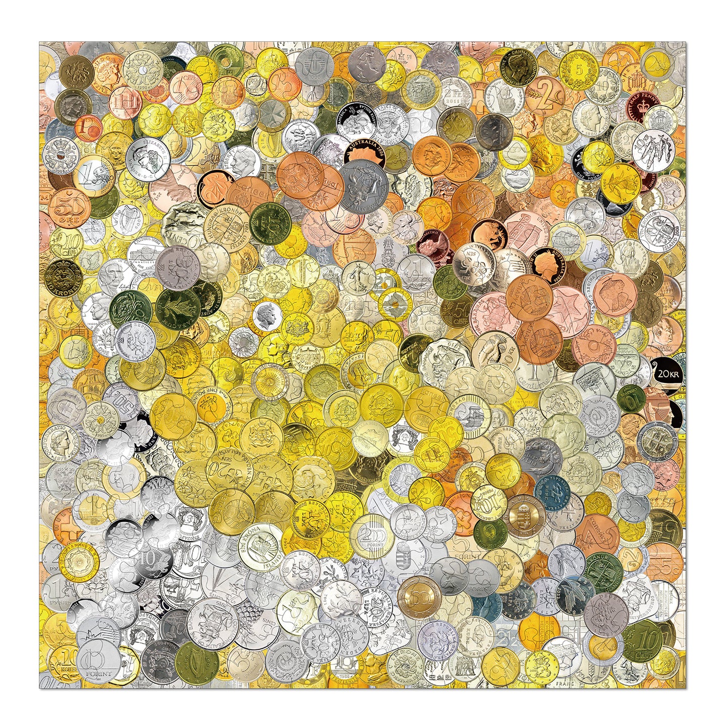 Wunderliches Holzpuzzle - Münzkunst