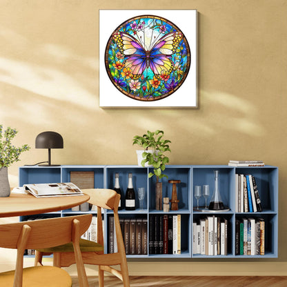 Whimsical Wooden Jigsaw Puzzle - Colorful Butterfly - pickApuzzle