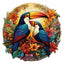 Whimsical Wooden Jigsaw Puzzle-Colorful Toucans