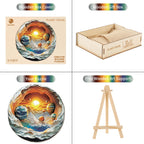 Puzzle en bois fantaisiste - Voyage interplanétaire