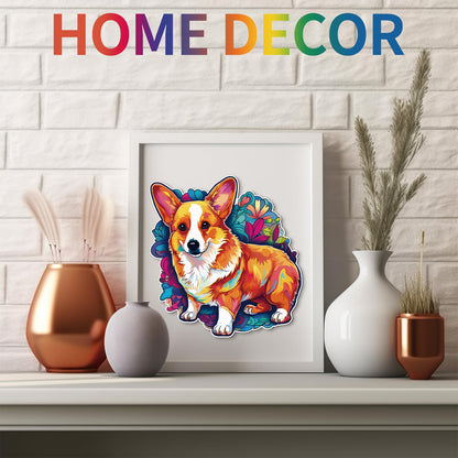 Whimsical Wooden Jigsaw Puzzle - Cute Corgi - pickApuzzle