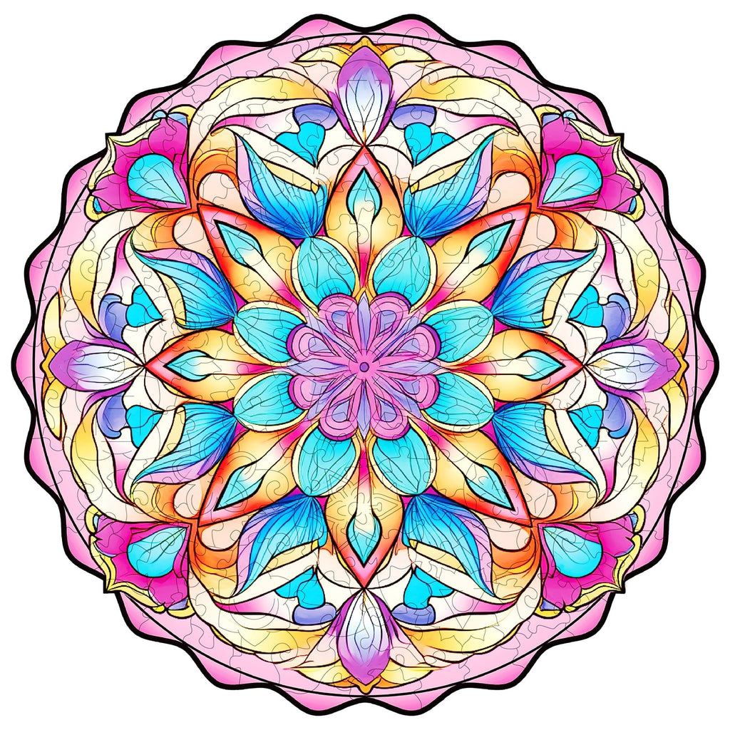 Whimsical Wooden Jigsaw Puzzle- Datura Flower