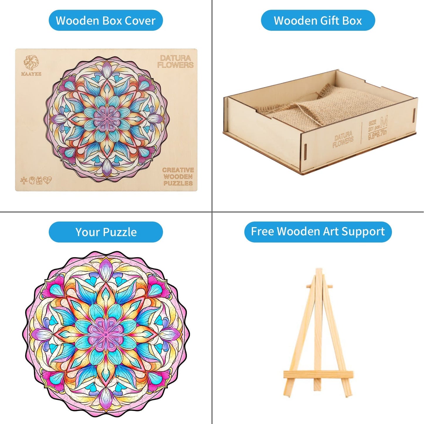 Whimsical Holzpuzzle – Stechapfel