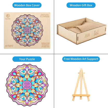Whimsical Holzpuzzle – Stechapfel