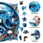 Puzzle en bois fantaisie-Pieuvre des profondeurs