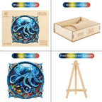 Puzzle en bois fantaisie-Pieuvre des profondeurs