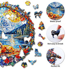 Whimsical Wooden Jigsaw Puzzle - Dog and Snow Mountain - pickApuzzle