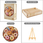 Whimsical Wooden Jigsaw - Donuts Puzzle - pickApuzzle
