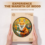 Whimsical Wooden Jigsaw Puzzle - Fantasy Garden Guardian - Fox - pickApuzzle