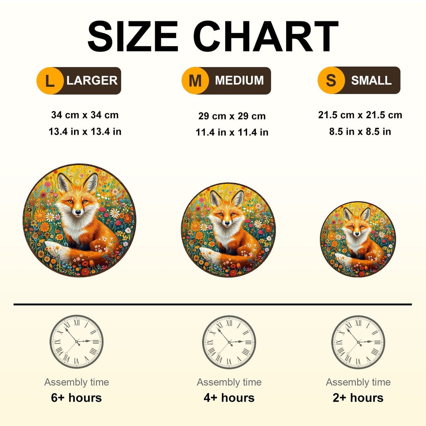 Whimsical Wooden Jigsaw Puzzle - Fantasy Garden Guardian - Fox - pickApuzzle