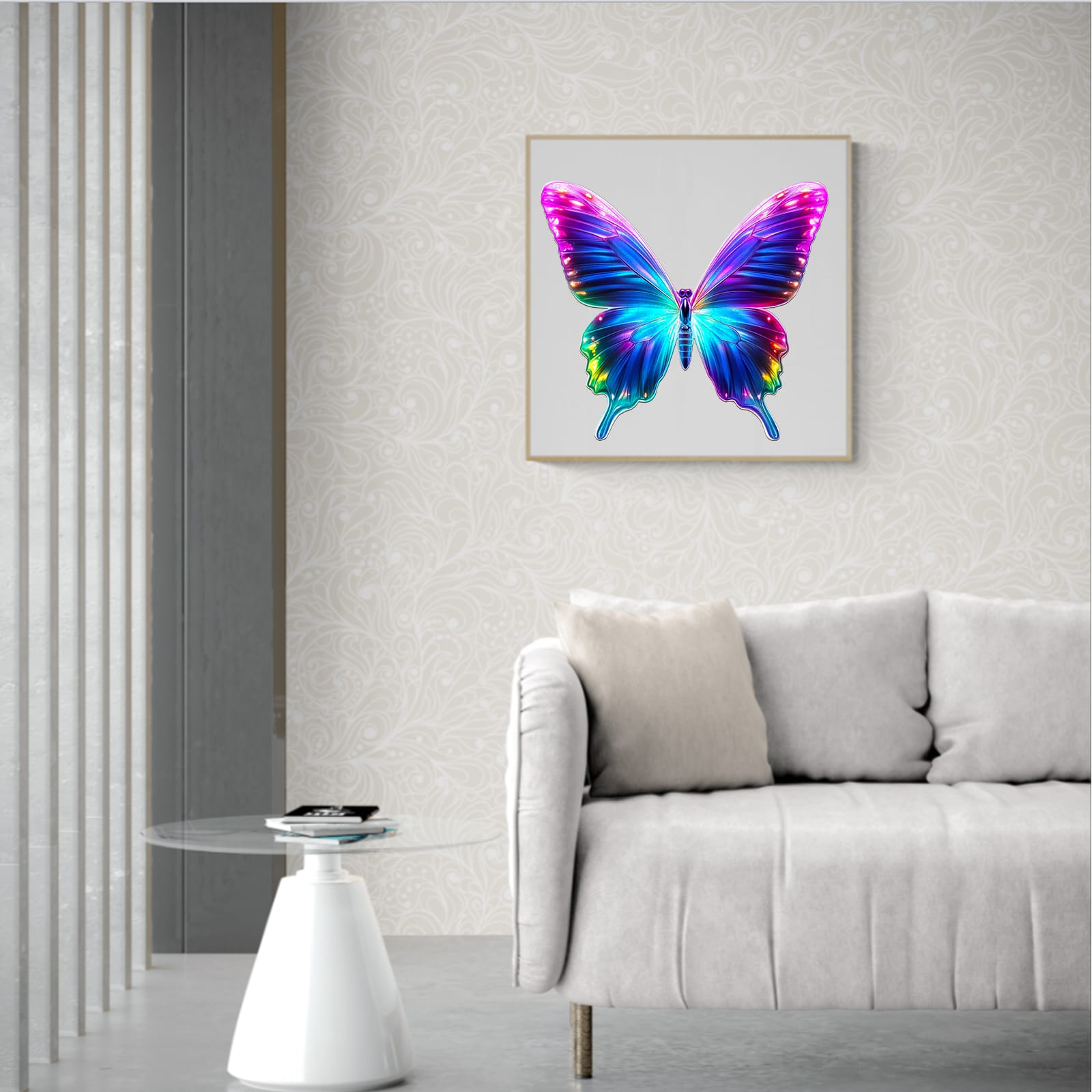 Whimsical Wooden Jigsaw Puzzle - Fluorescent Butterfly - pickApuzzle