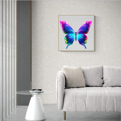 Whimsical Wooden Jigsaw Puzzle - Fluorescent Butterfly - pickApuzzle