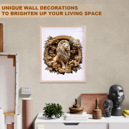 Whimsical Wooden Jigsaw Puzzle - Forest lion - pickApuzzle