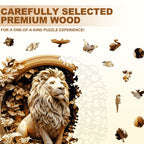Whimsical Wooden Jigsaw Puzzle - Forest lion - pickApuzzle