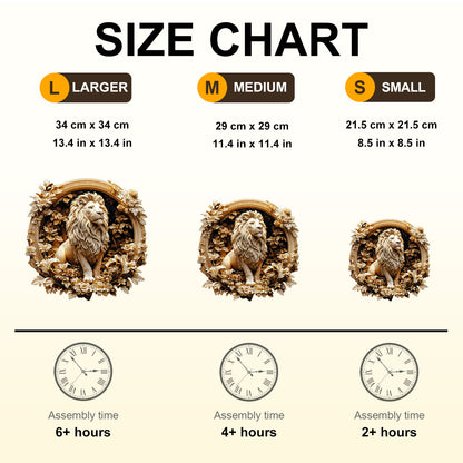 Whimsical Wooden Jigsaw Puzzle - Forest lion - pickApuzzle