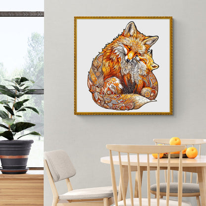 Verspieltes Holzpuzzle – Fuchs-Familie 2