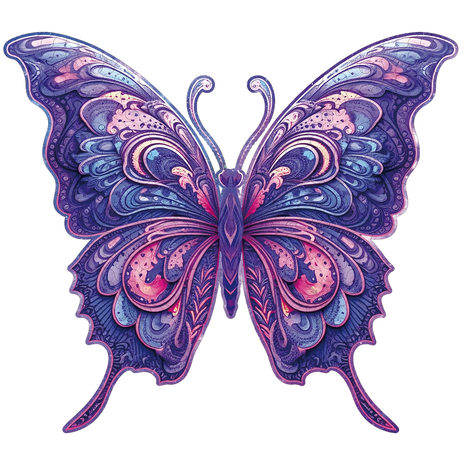 Whimsical Wooden Jigsaw Puzzle-Gorgeous Butterfly