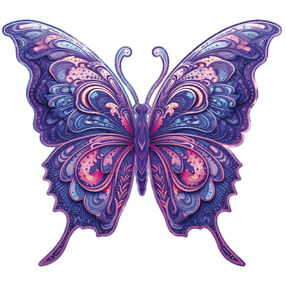 Wunderbares Holzpuzzle – Wunderschöner Schmetterling