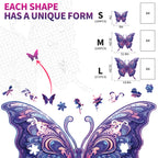 Whimsical Wooden Jigsaw Puzzle-Gorgeous Butterfly