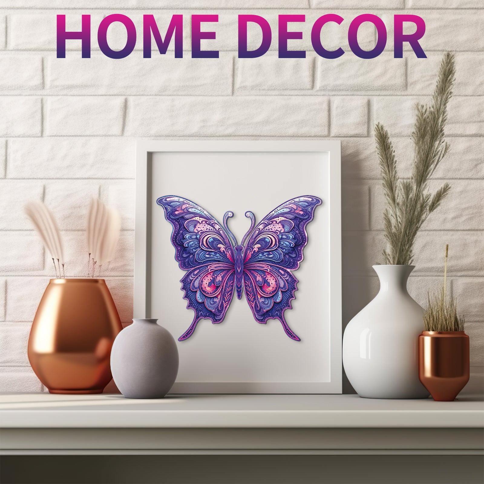 Whimsical Wooden Jigsaw Puzzle-Gorgeous Butterfly