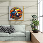 Whimsical Wooden Jigsaw Puzzle-gorgeous toucans