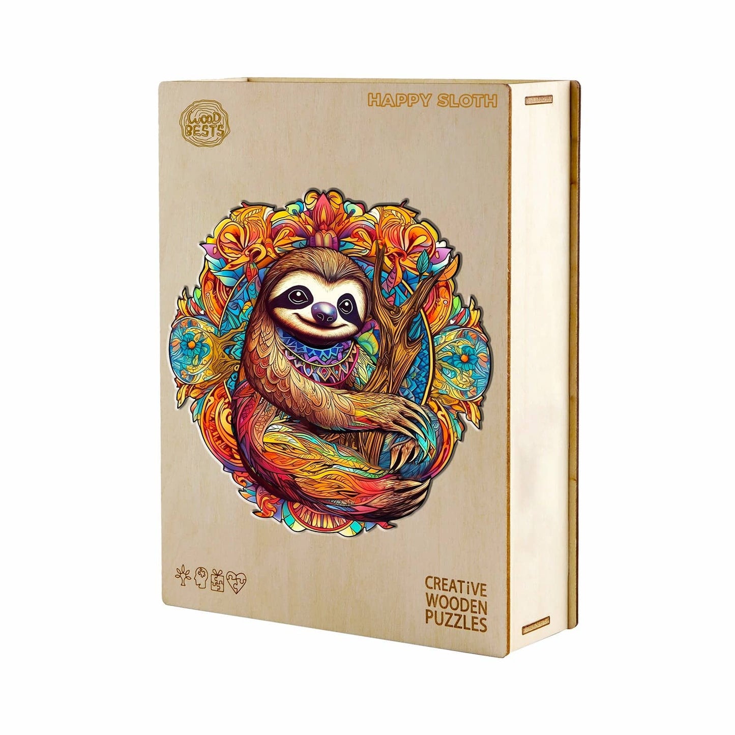 Whimsical Wooden Jigsaw Puzzle-HAPPY SLOTH