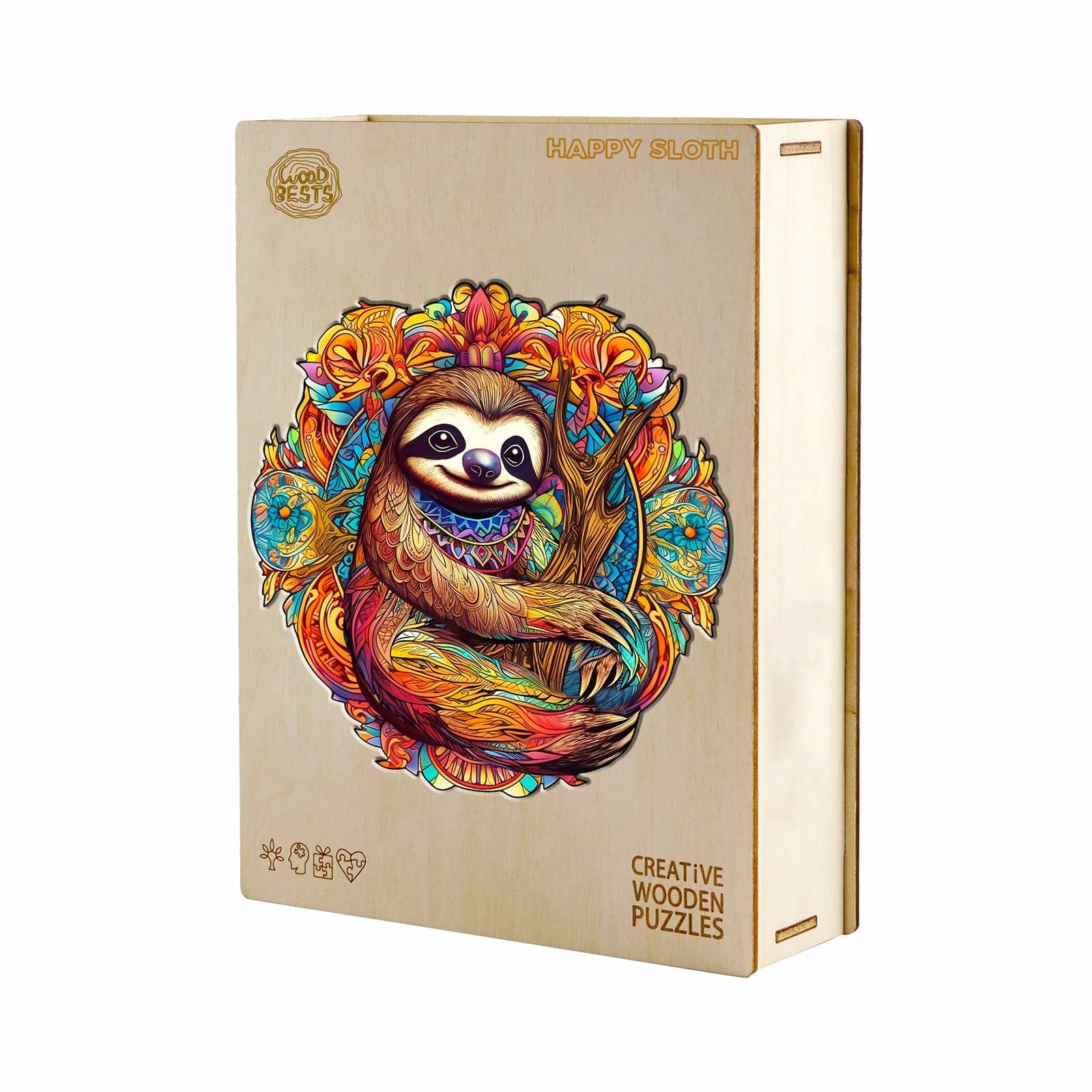 Puzzle en bois fantaisiste - PARESSEUX HEUREUX