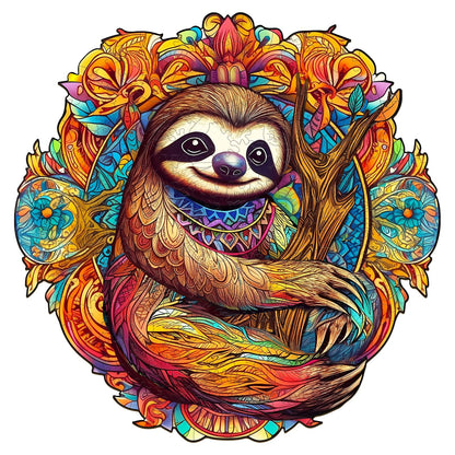 Whimsical Wooden Jigsaw Puzzle-HAPPY SLOTH