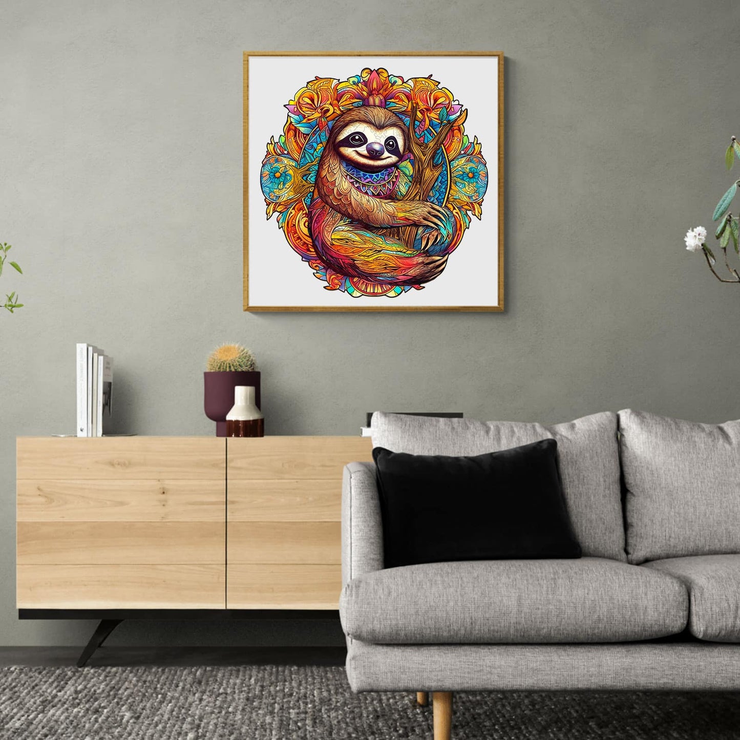 Whimsical Wooden Jigsaw Puzzle-HAPPY SLOTH