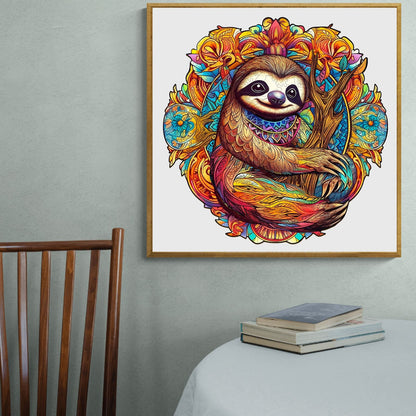 Whimsical Wooden Jigsaw Puzzle-HAPPY SLOTH