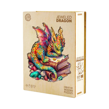 Ausgefallenes Holz-Puzzle – Juwelen-Drache