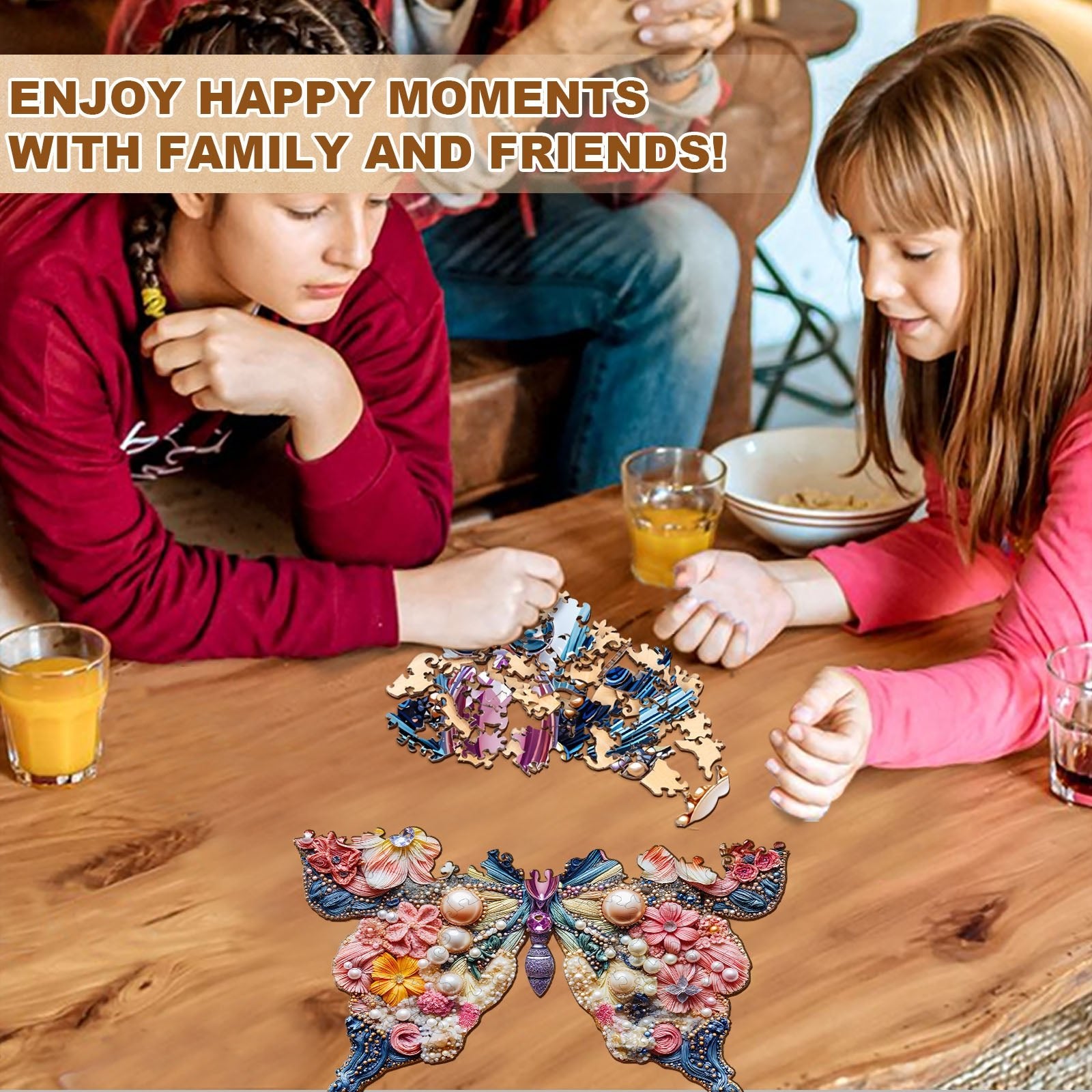 Whimsical Wooden Jigsaw Puzzle - Jewelry Butterfly - pickApuzzle